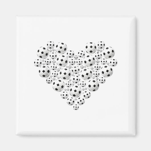 Valentine Soccer Heart Drip Srt Love Valentines Da Magneet (Voorkant)