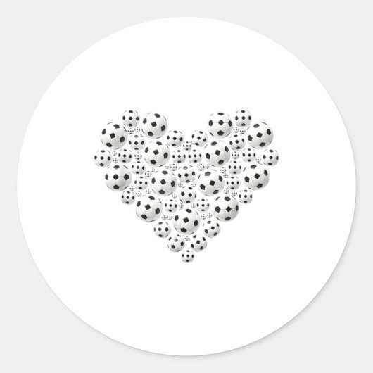 Valentine Soccer Heart Drip Srt Love Valentines Da Ronde Sticker (Voorkant)