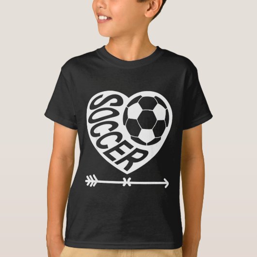 Valentine Soccer Heart Drip Srt Love Valentines Da T-shirt (Voorkant)