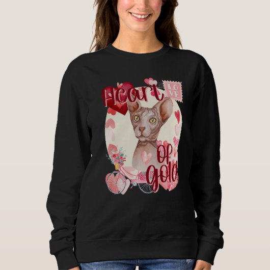Valentine Sphynx Cat Simply Cute Southern Colors C Trui (Voorkant)