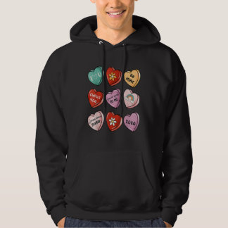 Valentine Sweet Candy Heart Kiss Happy Valentine's Hoodie