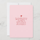 Valentine Sweetheart Baby Shower Kaart (Achterkant)