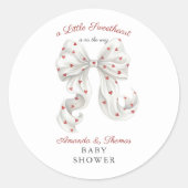 Valentine Sweetheart Baby Shower Ronde Sticker (Voorkant)