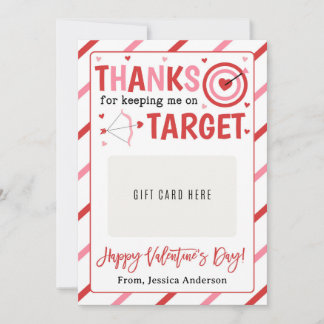 Valentine Teacher Appreciation Gift Card Holder Kaart