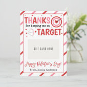 Valentine Teacher Appreciation Gift Card Holder Kaart (Staand voorkant)