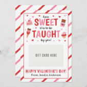 Valentine Teacher Appreciation Gift Card Holder Kaart (Voorkant / Achterkant)