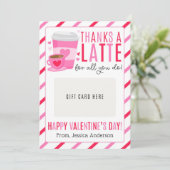 Valentine Teacher Appreciation Gift Card Holder Kaart (Staand voorkant)
