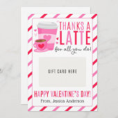 Valentine Teacher Appreciation Gift Card Holder Kaart (Voorkant / Achterkant)