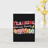 Valentine Teaching Sweet Hearts Teacher Men Women  Kaart (Gele Bloem)