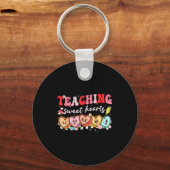 Valentine Teaching Sweet Hearts Teacher Men Women  Sleutelhanger (Voorkant)