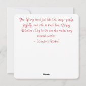 Valentine Teddy Bear on Swing with Heart  Feestdagenkaart (Achterkant)