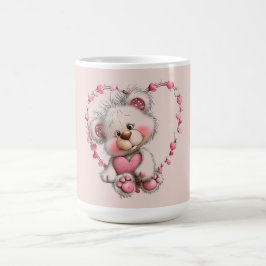 Valentine Teddy in Heart Frame Koffiemok