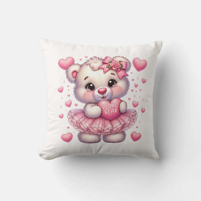Valentine Teddy Kussenhoes Kussen (Voorkant)