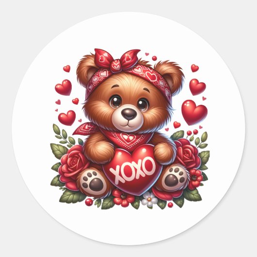 Valentine Teddy Stickers (Voorkant)