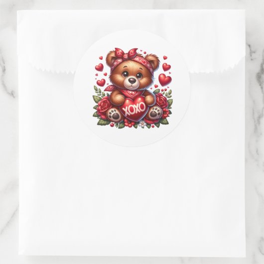 Valentine Teddy Stickers (Tas)
