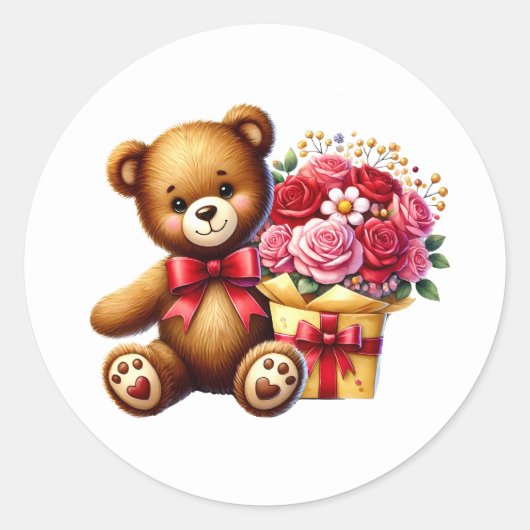 Valentine Teddy Stickers (Voorkant)