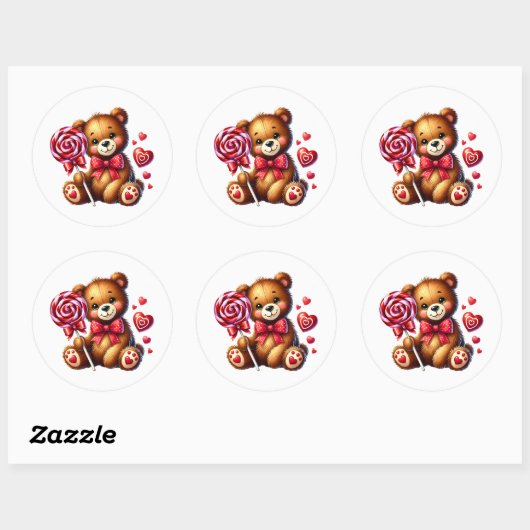 Valentine Teddy Stickers (Vel)