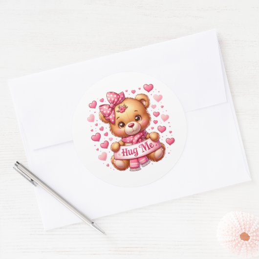 Valentine Teddy Stickers (Envelop)