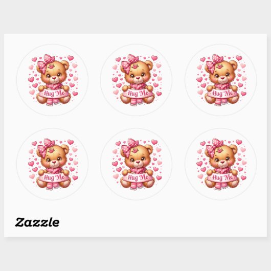 Valentine Teddy Stickers (Vel)