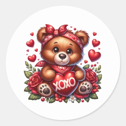 Valentine Teddy Stickers (Voorkant)