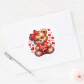Valentine Teddy Stickers (Envelop)