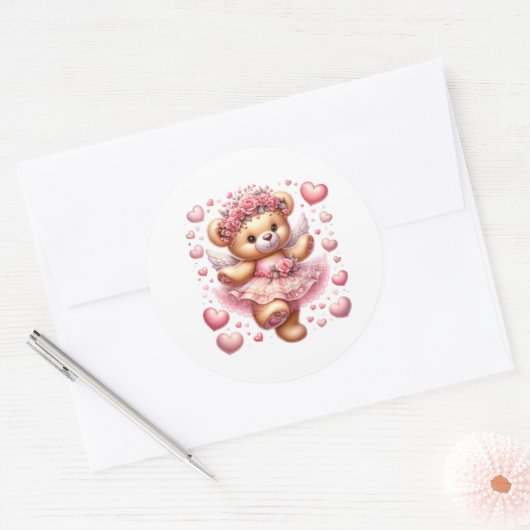 Valentine Teddy Stickers (Envelop)
