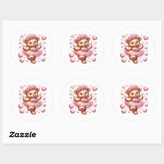 Valentine Teddy Stickers (Vel)
