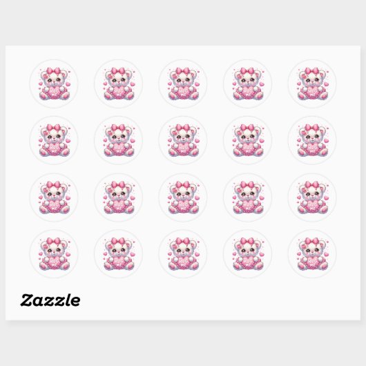 Valentine Teddy Stickers (Vel)