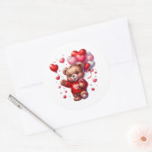Valentine Teddy Stickers (Envelop)