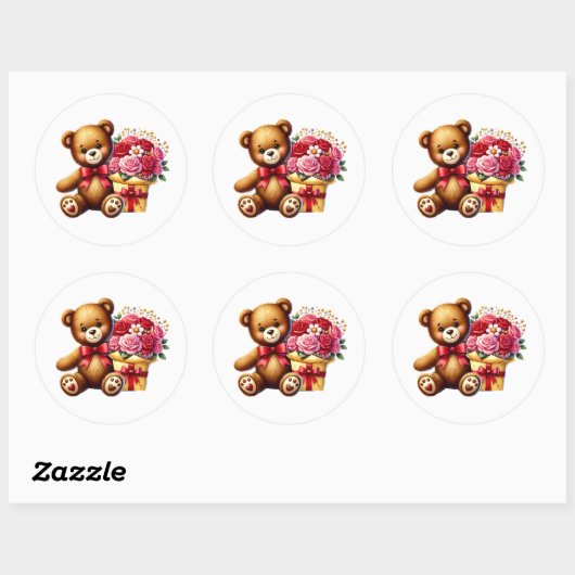 Valentine Teddy Stickers (Vel)