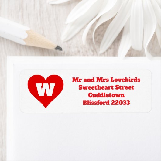 Valentine Themed Address Label (Insitu)