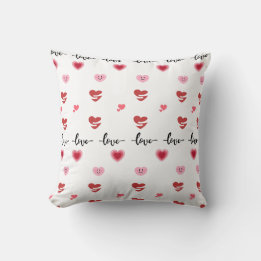 Valentine Throw Pillow love text Kussen