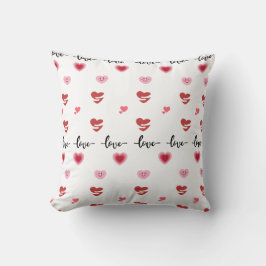 Valentine Throw Pillow love text Kussen