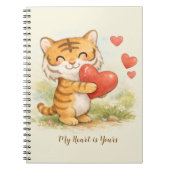 Valentine tiger notitieboek (Voorkant)