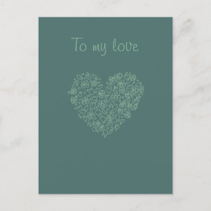 Valentine To My Love Heart Drawing Feestdagenkaart