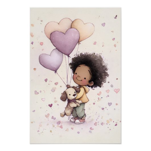 Valentine Toddler Room Art – Watercolor Perfect Poster (Voorkant)