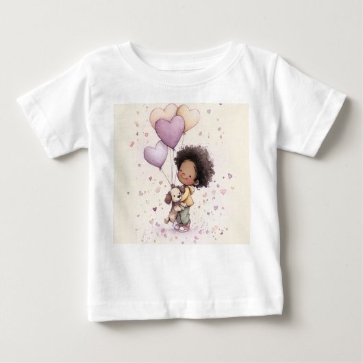 Valentine Toddler T-Shirt – African American (Voorkant)