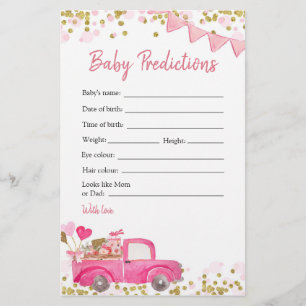 Valentine Truck Sweetheart Baby Voorspellingen