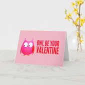 Valentine Uil Custom Kaart (Gele Bloem)