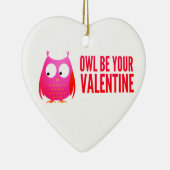 Valentine Uil Custom Keramisch Ornament (Rechts)