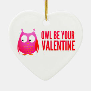 Valentine Uil Custom Keramisch Ornament