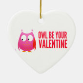 Valentine Uil Custom Keramisch Ornament (Achterkant)