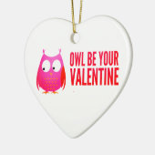Valentine Uil Custom Keramisch Ornament (Links)