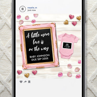 Valentine Ultrasound Photo Social Media Aankondiging