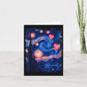 Valentine Van Gogh Starry Night Heart Matching Cou Kaart (Voorkant)