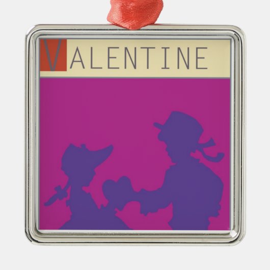 <Valentine>van Steve Collier Metalen Ornament (Voorkant)