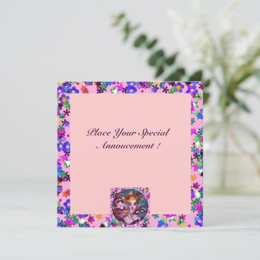 VALENTINE VENETIAANS MASKERBAL KAART (Staand voorkant)