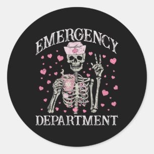 Valentine Verpleegster Spoedeisende Hulp Kamer Ske Ronde Sticker