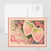 Valentine Vintage Heart Feestdagenkaart (Voorkant / Achterkant)