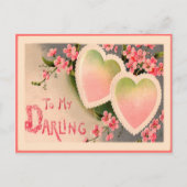 Valentine Vintage Heart Feestdagenkaart (Voorkant)